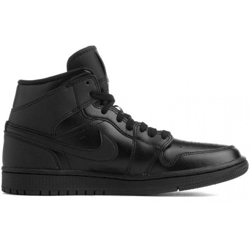 Womens WMNS Air Jordan 1 Mid Triple Black BQ6472-012