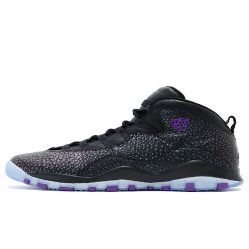 Air Jordan 10 Retro'Paris' BG Black/Fierce Purple-Black 310806-018