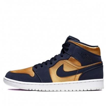 Air Jordan 1 Mid SE Obsidian Gold 852542-401