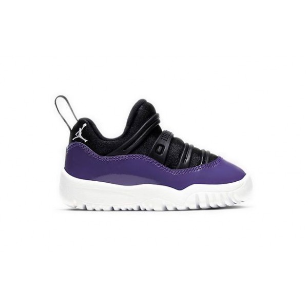 Air Jordan 11 Retro Little Flex TD 'Black Court Purple' Black/White/Court Purple BQ7102-005