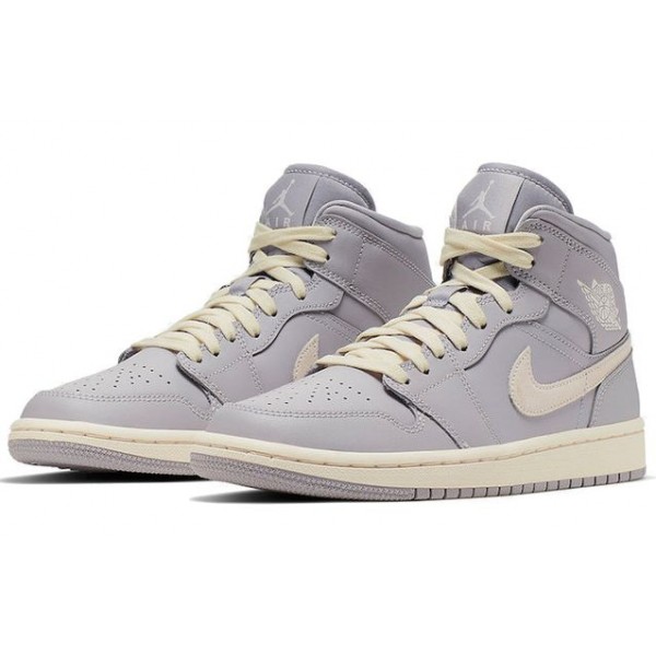 Womens WMNS Air Jordan 1 Mid Atmosphere Grey Pale Ivory CD7240-002