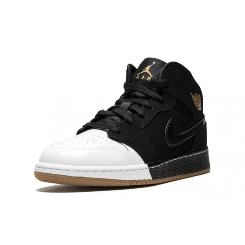 Air Jordan 1 Mid GS Gold and Gum Pack 555112-021