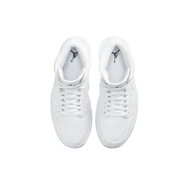 Air Jordan 1 Mid 'White Snakeskin' White Snakeskin (W) BQ6472-110