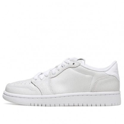 Womens WMNS Air Jordan 1 Low NS 'Triple White' White/White-Metallic Gold AH7232-100