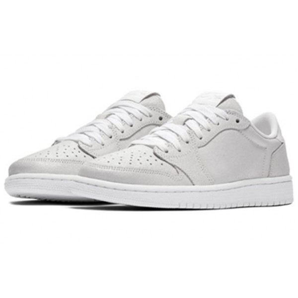 Womens WMNS Air Jordan 1 Low NS 'Triple White' White/White-Metallic Gold AH7232-100