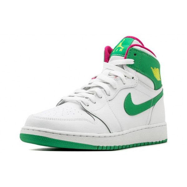 Air Jordan 1 Retro High'Easter' 2017 GG White/Gamma Green-Vvy Pnk-Cybr 332148-134