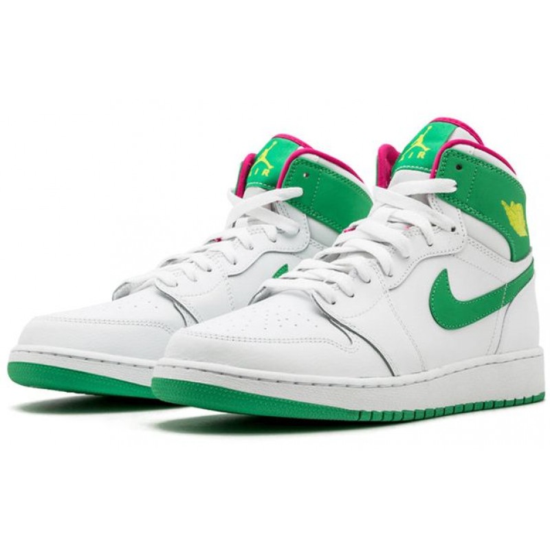 Air Jordan 1 Retro High'Easter' 2017 GG White/Gamma Green-Vvy Pnk-Cybr 332148-134