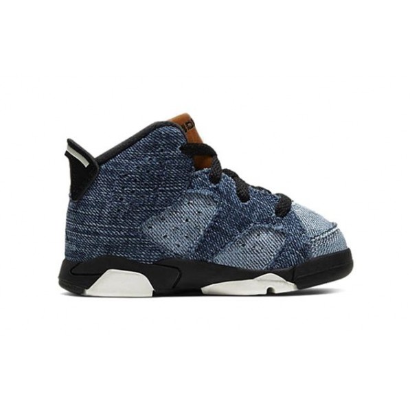 Air Jordan 6 Retro TD 'Washed Denim' Washed Denim/Sail/Varsity Red/Black CV5488-401