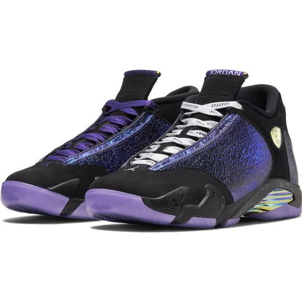 Air Jordan 14 Retro'Doernbecher' 2019 GS Black/Court Purple/Multi-Color/White CV2470-001