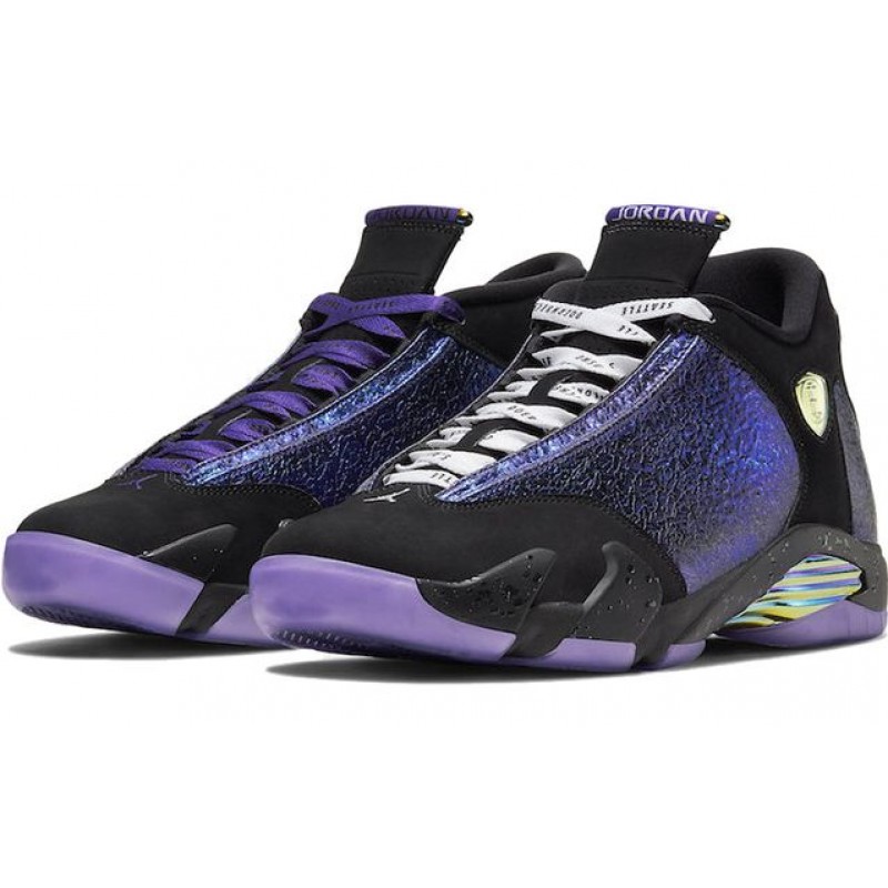 Air Jordan 14 Retro'Doernbecher' 2019 GS Black/Court Purple/Multi-Color/White CV2470-001