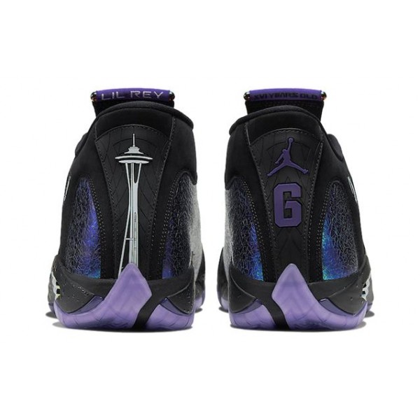 Air Jordan 14 Retro'Doernbecher' 2019 GS Black/Court Purple/Multi-Color/White CV2470-001