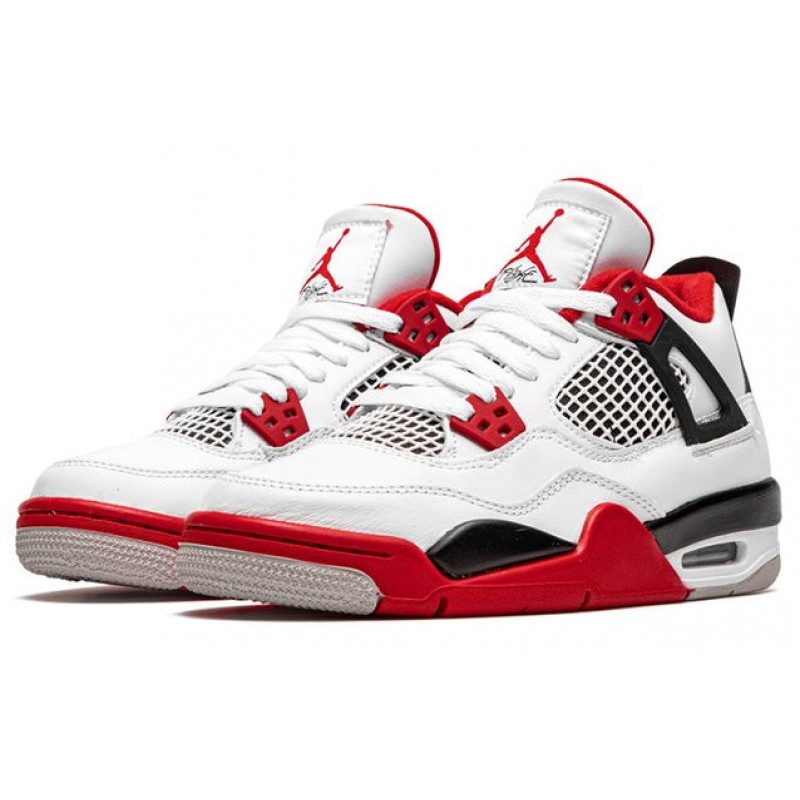 Air Jordan 4 Retro OG GS 'Fire Red' 2020 White/Black/Tech Grey/Fire Red 408452-160