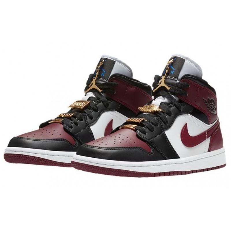 Womens WMNS Air Jordan 1 Mid SE Gold Pendants CZ4385-016