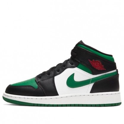 Air Jordan 1 Mid GS Green Toe 554725-067