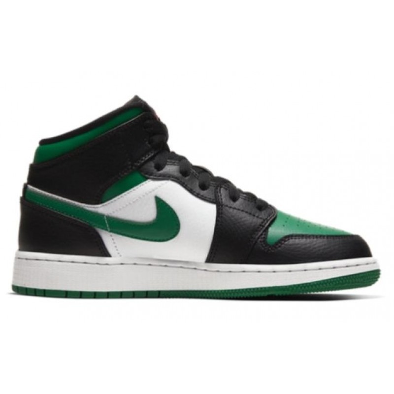 Air Jordan 1 Mid GS Green Toe 554725-067