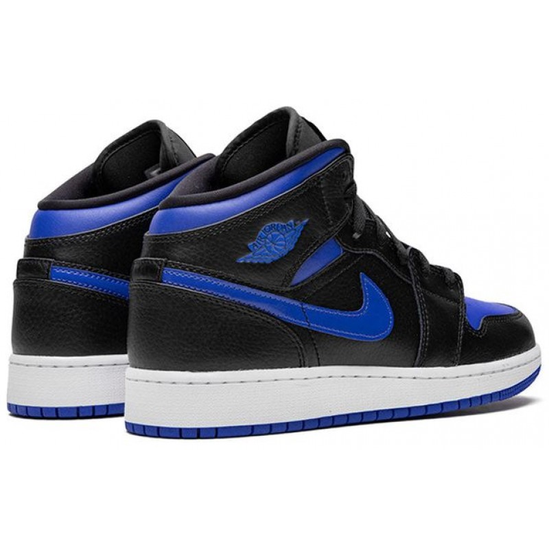 Air Jordan 1 Mid'Black Hyper Royal' GS Black/Hyper Royal/White 554725-068