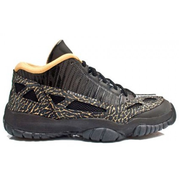 Womens WMNS Air Jordan 11 Retro Low 'IE' Black/Metallic Gold 316318-071