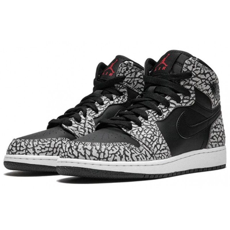 Air Jordan 1 High PRM BG Black Cement 838850-013