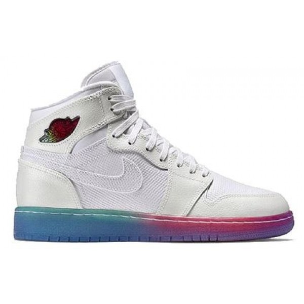 Air Jordan 1 High Premium'Gradient Sole' GS White/Retro/Teal/Verde/Infrared 705296-119