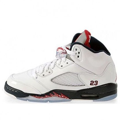 Air Jordan 5 Retro GS 'Olympic' White/Varsity Red-Md Navy 440888-103