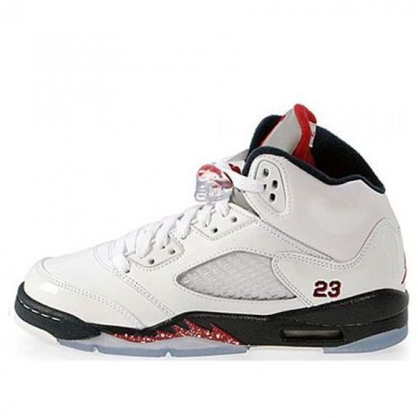 Air Jordan 5 Retro GS 'Olympic' White/Varsity Red-Md Navy 440888-103