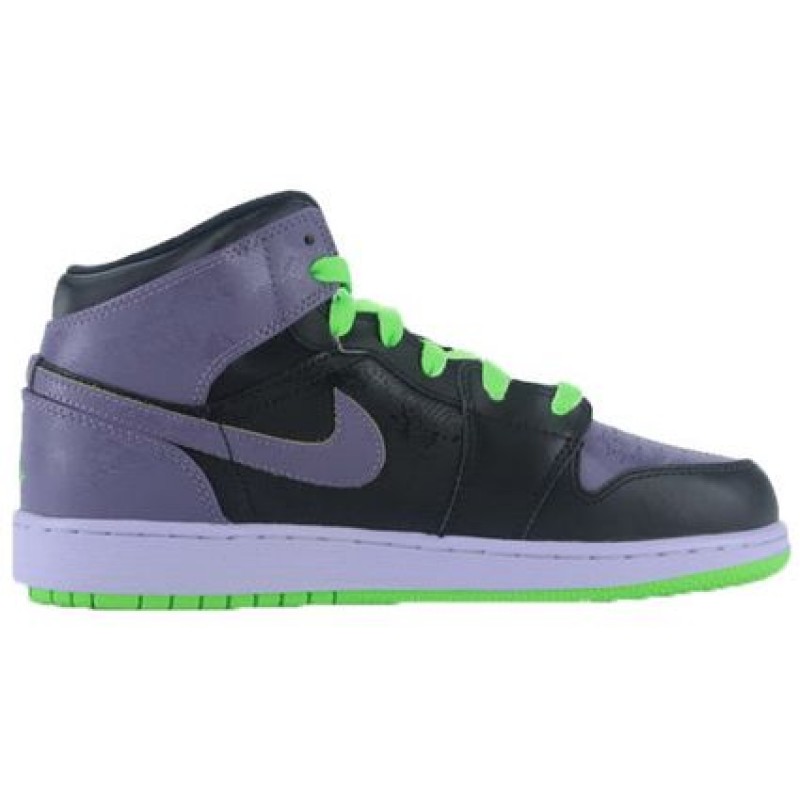 Air Jordan 1 Retro High GS Black Electric Green Purple 307383-021