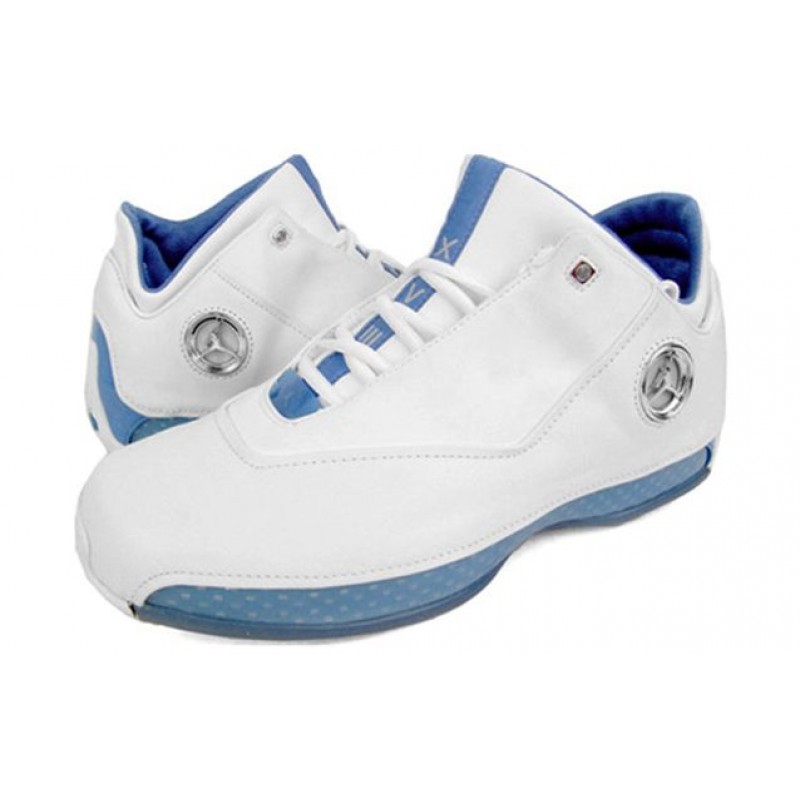 Air Jordan 18 OG Low 'University Blue' White/Chrome/University Blue/Metallic Silver 306151-104