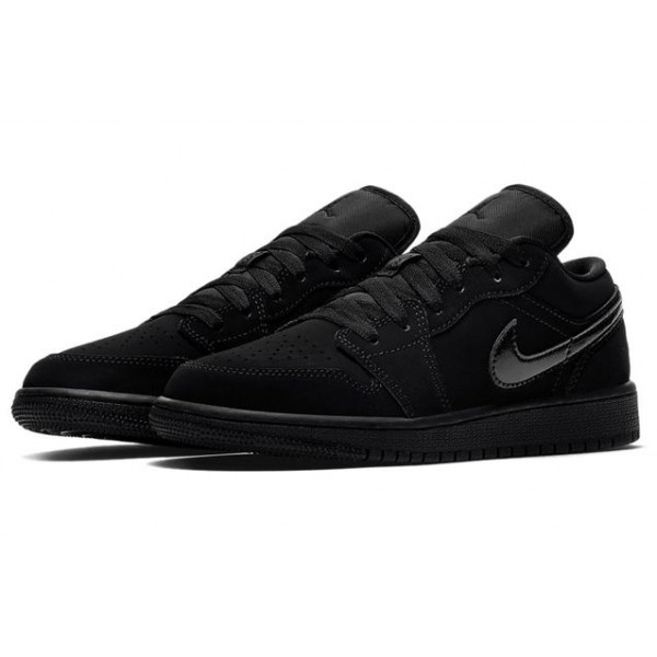 Air Jordan 1 Low (GS) Triple Black 553560-056