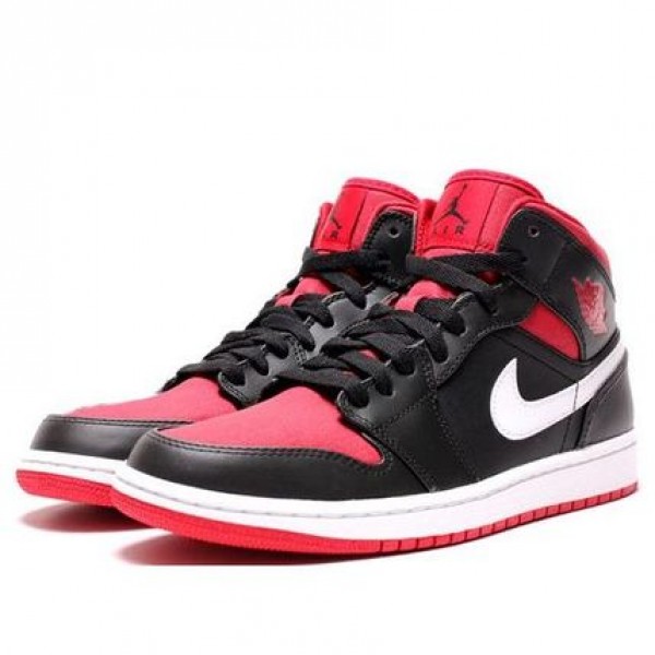 Air Jordan 1 Mid 'Black Gym Red' Black.Gym Red-White 554724-020