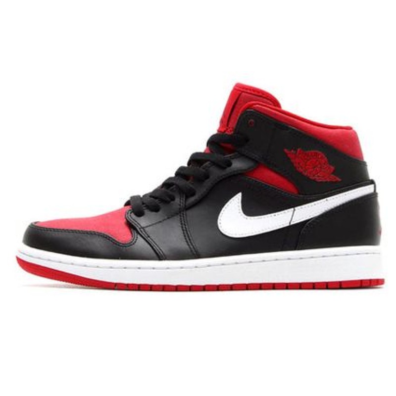 Air Jordan 1 Mid 'Black Gym Red' Black.Gym Red-White 554724-020