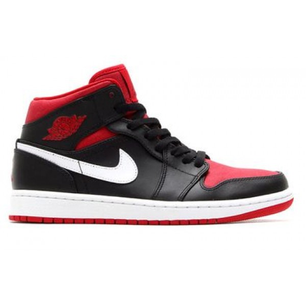 Air Jordan 1 Mid 'Black Gym Red' Black.Gym Red-White 554724-020