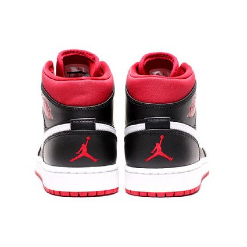 Air Jordan 1 Mid 'Black Gym Red' Black.Gym Red-White 554724-020