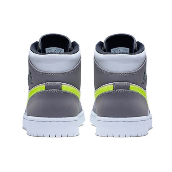 Air Jordan 1 Mid Grey Volt 554724-072