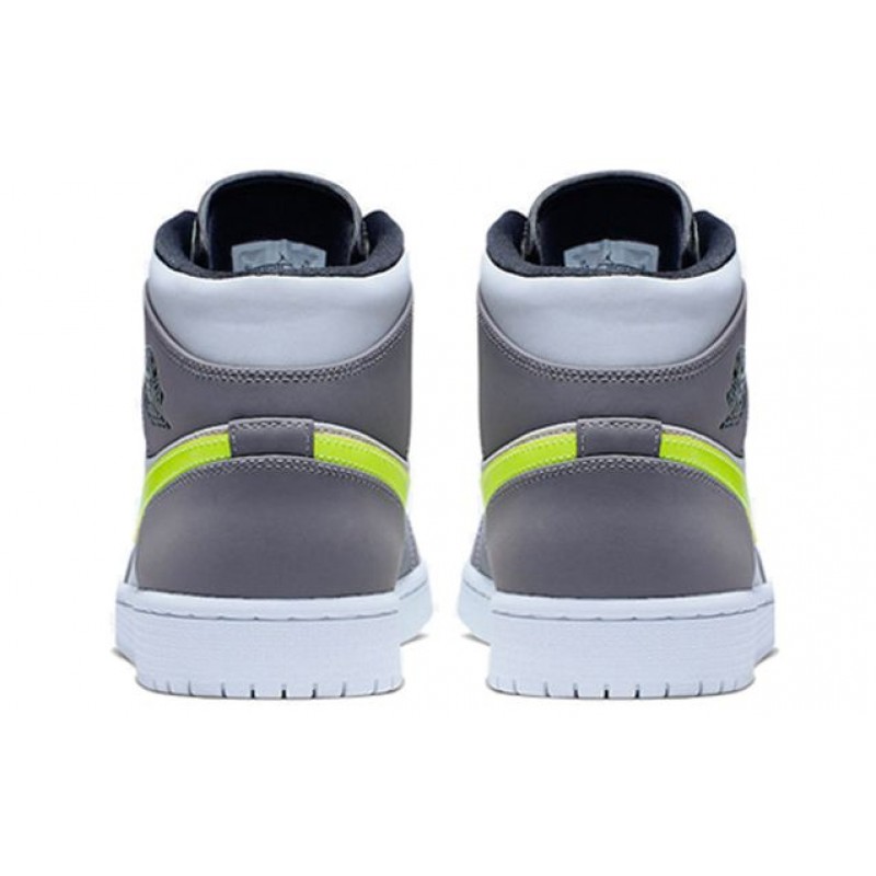 Air Jordan 1 Mid Grey Volt 554724-072