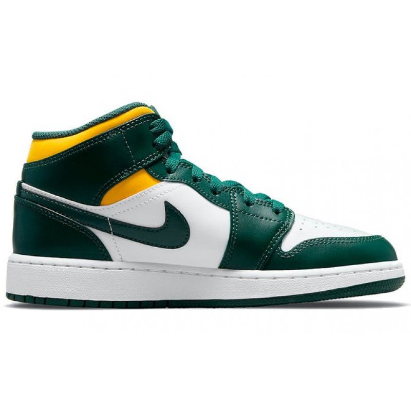 Air Jordan 1 Mid (GS) Green Yellow 554725-371