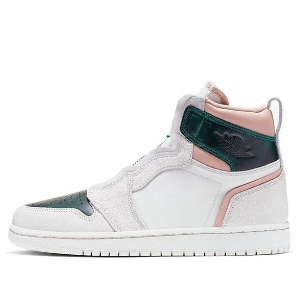 Womens WMNS Air Jordan 1 Retro High Zip 'Mystic Green' White/Mystic Green AQ3742-003