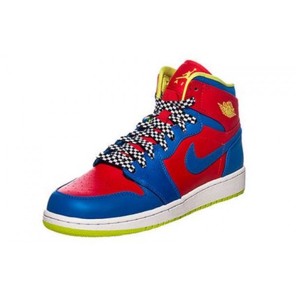 Air Jordan 1 Retro High'Racing Pack' GS challenge red/photo blue-white-cyber 705300-615