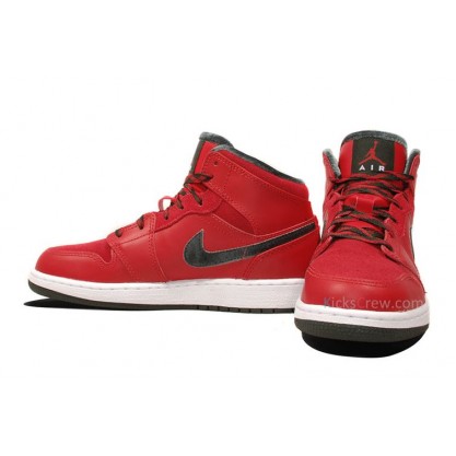 Air Jordan 1 Mid PREM BG Varsity Red Dark Army 619049-631