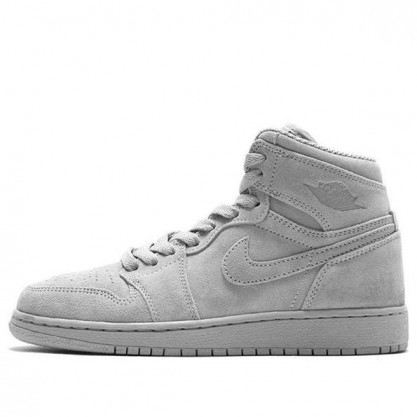 Air Jordan 1 Retro High'Grey Suede' BG Wolf Grey/Wolf Grey 705300-031