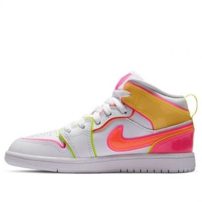 Nike Air Jordan 1 Mid PS 'Edge Glow' White/Hyper Crimson/Pink Blast CV4612-100