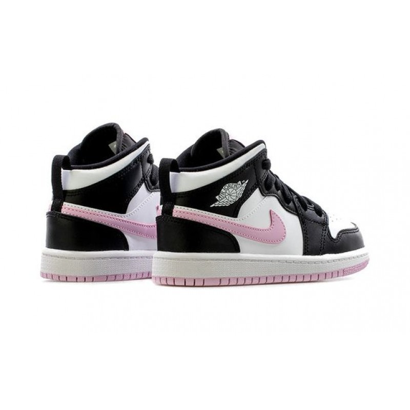 Air Jordan 1 Mid BP White Black Light Arctic Pink (PS) 640737-103