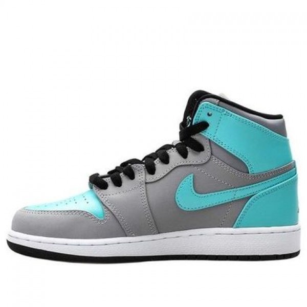 Air Jordan 1 Retro High'Tide Pool' GS wolf grey/tide pool blue-hot lava-black 332148-027