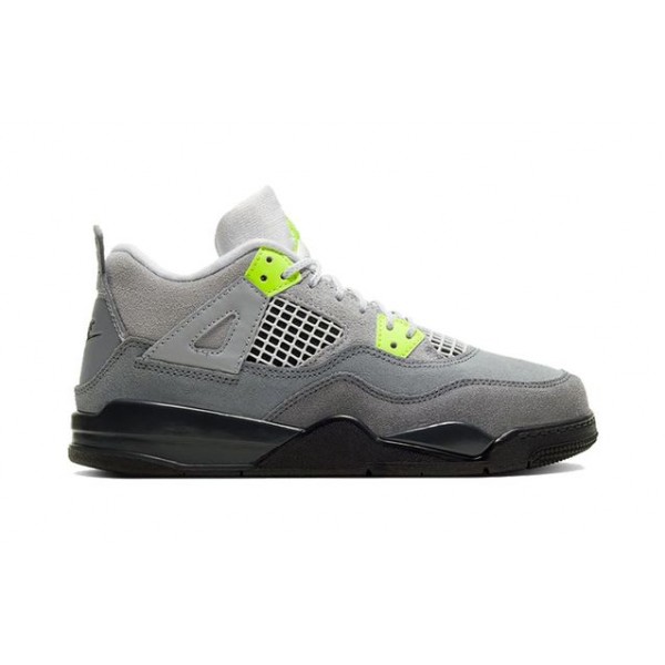 Air Jordan 4 Retro SE PS 'Neon 95' Cool Grey/Volt/Wolf Grey/Anthracite CT5344-007