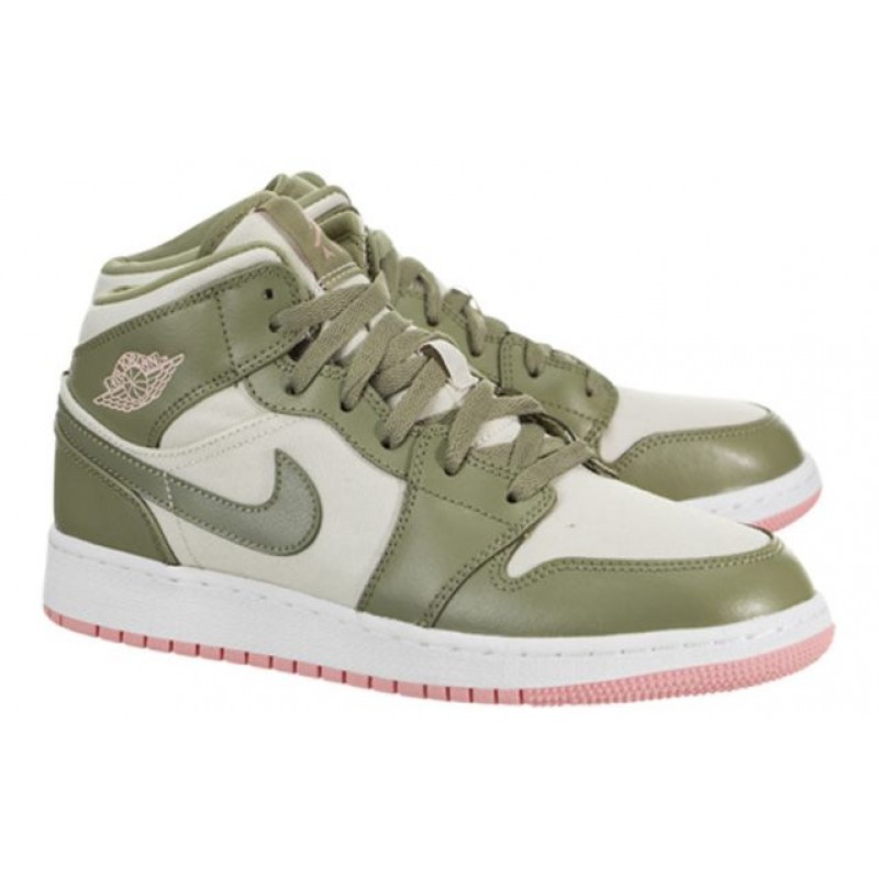 Air Jordan 1 Mid 'Bleached Coral' GG Trooper/Bleached Coral 555112-225