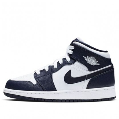 Air Jordan 1 Mid GS White Obsidian 554725-174