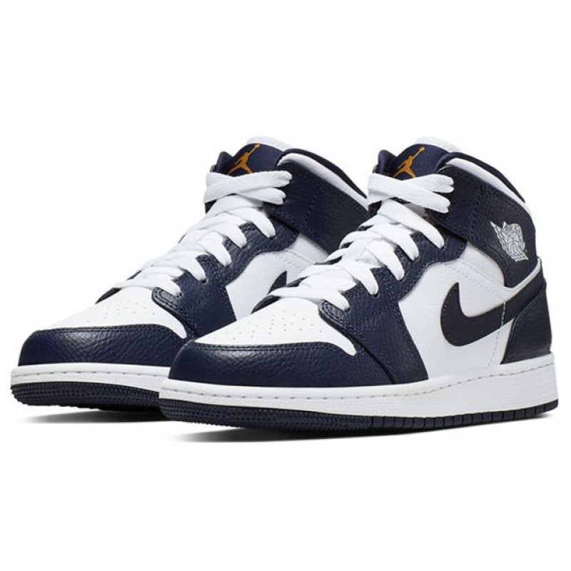 Air Jordan 1 Mid GS White Obsidian 554725-174