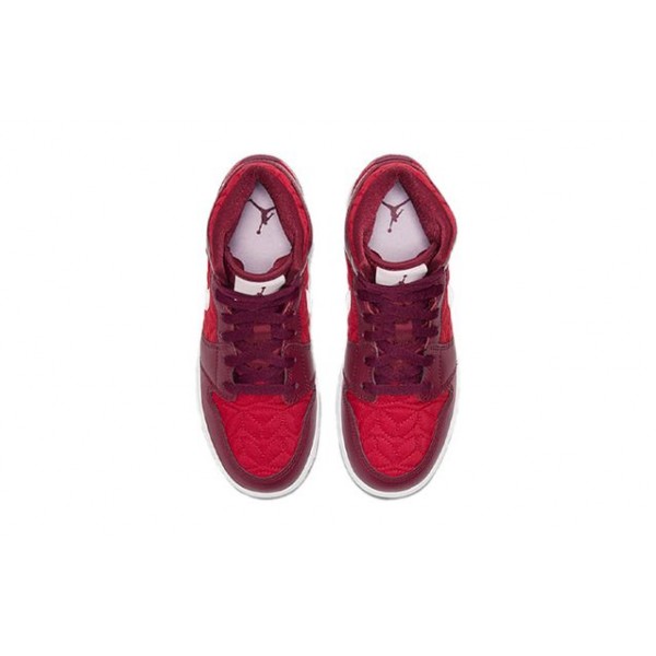 Air Jordan 1 Mid SE GS 'Gym Red' Gym Red/Pink Foam/Dark Beetroot/White AV5174-600