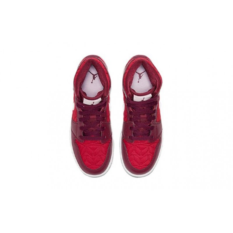 Air Jordan 1 Mid SE GS 'Gym Red' Gym Red/Pink Foam/Dark Beetroot/White AV5174-600