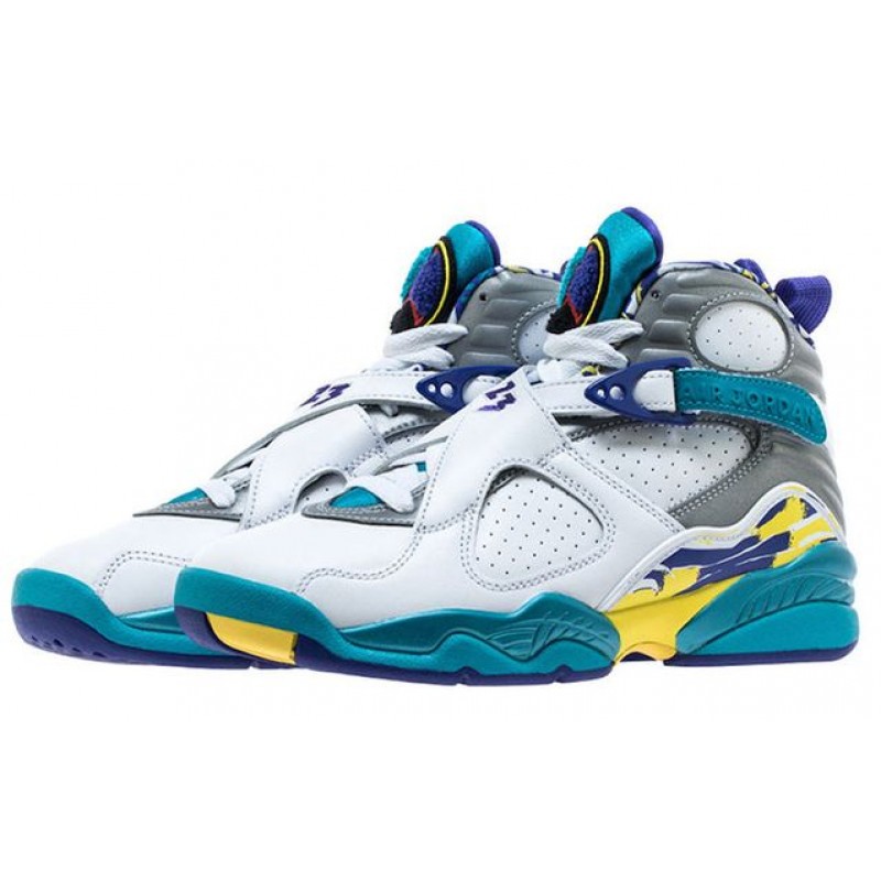 Womens WMNS Air Jordan 8 Retro White Aqua CI1236-100