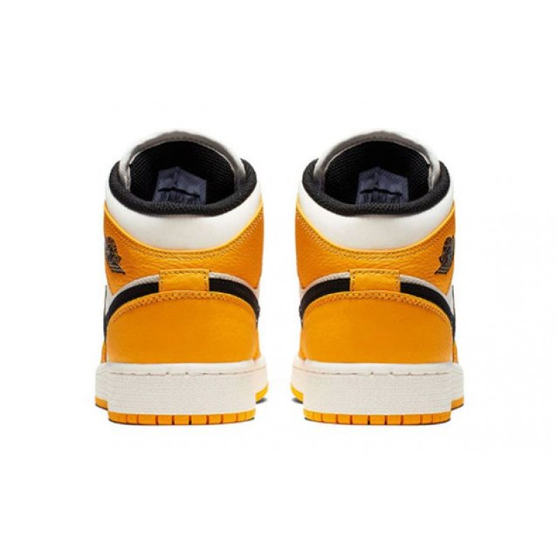 Air Jordan 1 Mid'Lakers' GS University Gold/Pale Ivory-Court Purple-Black BQ6931-700